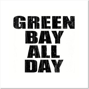 Green Bay All Day // Black Posters and Art